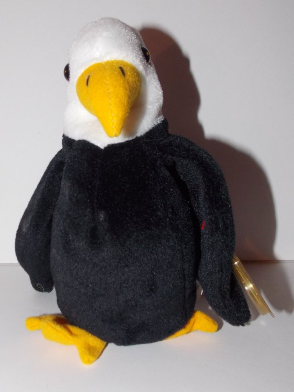 Ty Beanie Baby Baldy Plush 7in Eagle Stuffed Animal Retired with Tag 1996 Bird